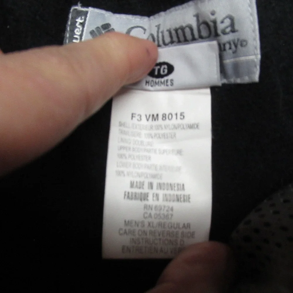 Columbia Convert Snow Pants Men‎ XL Grey Ski Winter Waterproof Outdoor 40x35